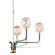 Lustra moderna neagra+alama abajururi sticla 5xG9/60W Eris 1886 Jupiter